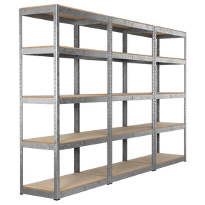 Sealey AP6350GSCOMBO1 Racking Unit with 5 Shelves 350kg Capacity Per Level - Set of 3 - AP6350GSCOMBO1 - Sealey Tools UK - Trade Counter Direct