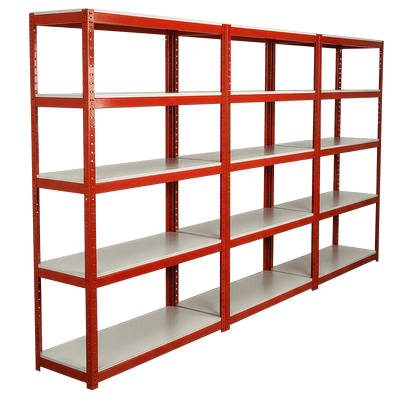 Sealey AP6500COMBO1 Racking Unit with 5 Shelves 500kg Capacity Per Level - Set of 3 - AP6500COMBO1 - Sealey Tools UK - Trade Counter Direct