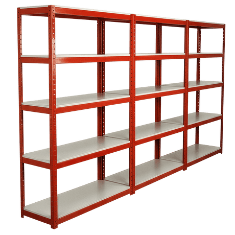 Sealey AP6500COMBO1 Racking Unit with 5 Shelves 500kg Capacity Per Level - Set of 3 - AP6500COMBO1 - Sealey Tools UK - Trade Counter Direct