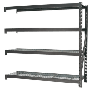 Sealey AP6572E Heavy-Duty Racking Extension Pack with 4 Mesh Shelves 640kg Capacity Per Level - AP6572E - Sealey Tools UK - Trade Counter Direct