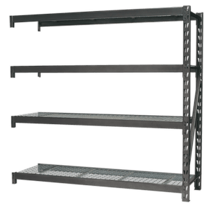 Sealey AP6572E Heavy-Duty Racking Extension Pack with 4 Mesh Shelves 640kg Capacity Per Level - AP6572E - Sealey Tools UK - Trade Counter Direct