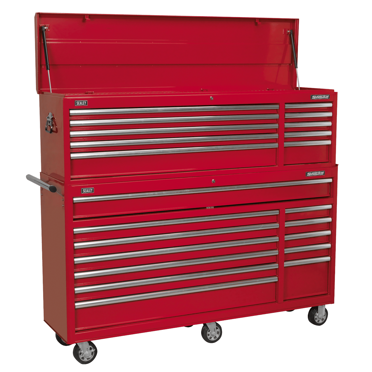 Sealey AP66COMBO2 Topchest & Rollcab Combination 23 Drawer with Ball-Bearing Slides - Red - AP66COMBO2 - Sealey Tools UK - Trade Counter Direct