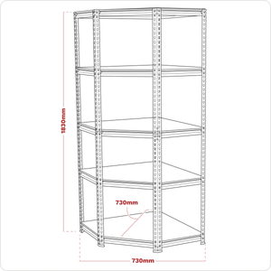 Sealey AP7150C 5-Level Corner Racking Unit 150kg Capacity Per Level - AP7150C - Sealey Tools UK - Trade Counter Direct