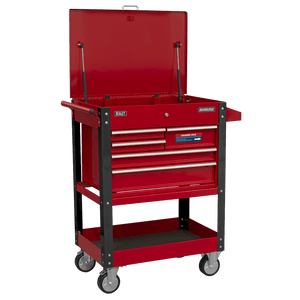 Sealey AP890M Heavy - Duty Mobile Tool & Parts Trolley with 5 Drawers & Lockable Top - AP890M - Sealey Tools UK - Trade Counter Direct