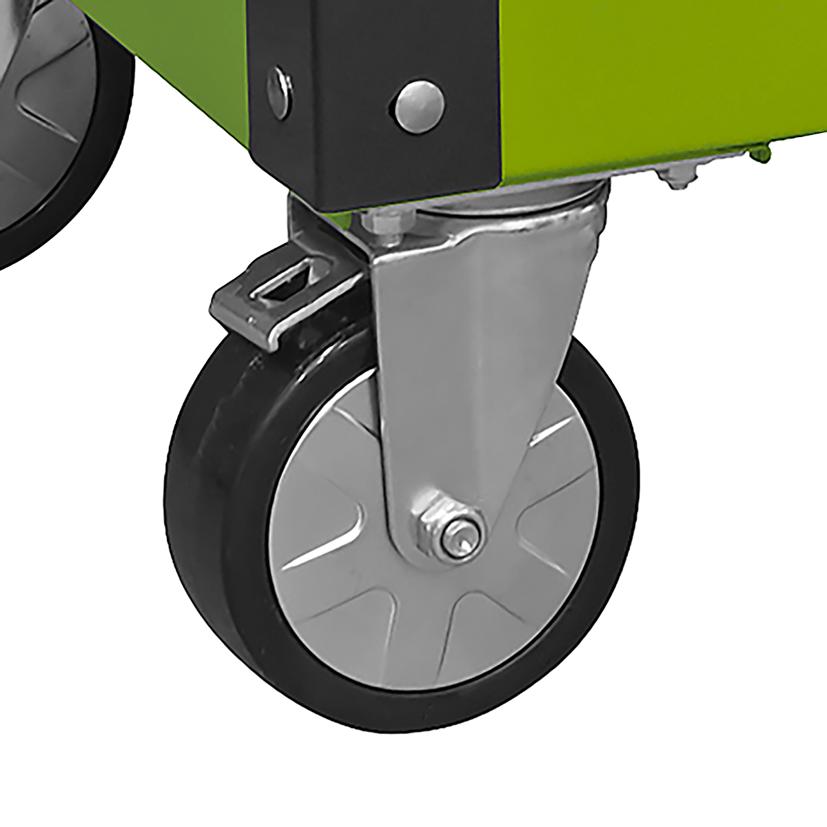 Sealey AP890MHV Superline PRO® Heavy-Duty Mobile Tool & Parts Trolley with 5 Drawers and Lockable Top - Hi-Vis Green - AP890MHV - Sealey Tools UK - Trade Counter Direct
