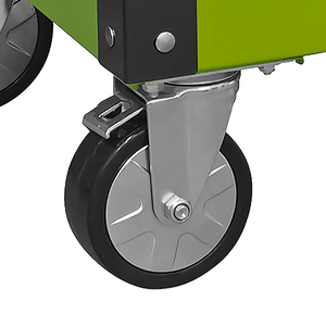 Sealey AP890MHV Superline PRO® Heavy-Duty Mobile Tool & Parts Trolley with 5 Drawers and Lockable Top - Hi-Vis Green - AP890MHV - Sealey Tools UK - Trade Counter Direct