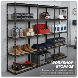 Sealey AP900RCOMBO1 Racking Unit with 5 Shelves 340kg Capacity Per Level - Set of 3 - AP900RCOMBO1 - Sealey Tools UK - Trade Counter Direct