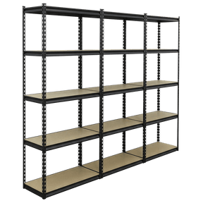 Sealey AP900RCOMBO1 Racking Unit with 5 Shelves 340kg Capacity Per Level - Set of 3 - AP900RCOMBO1 - Sealey Tools UK - Trade Counter Direct