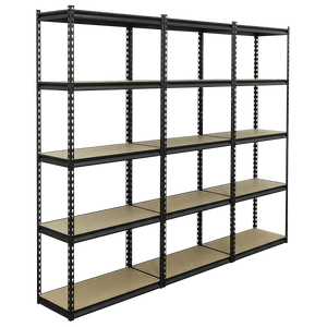 Sealey AP900RCOMBO1 Racking Unit with 5 Shelves 340kg Capacity Per Level - Set of 3 - AP900RCOMBO1 - Sealey Tools UK - Trade Counter Direct