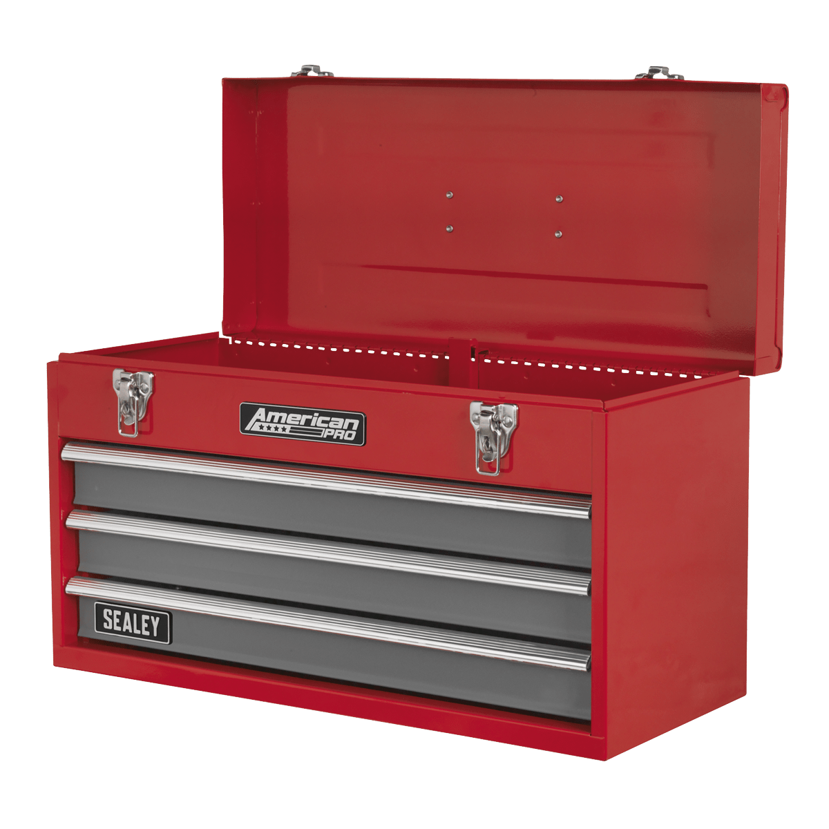 Sealey AP9243BB American PRO® Tool Chest 3 Drawer - Red/Grey - AP9243BB - Sealey Tools UK - Trade Counter Direct