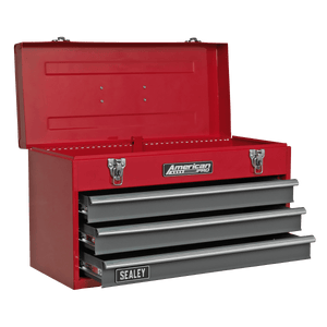 Sealey AP9243BB American PRO® Tool Chest 3 Drawer - Red/Grey - AP9243BB - Sealey Tools UK - Trade Counter Direct