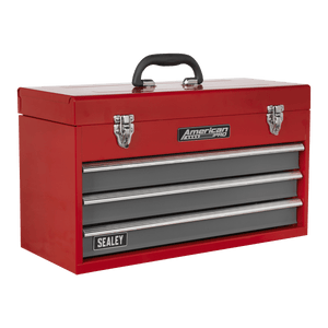Sealey AP9243BB American PRO® Tool Chest 3 Drawer - Red/Grey - AP9243BB - Sealey Tools UK - Trade Counter Direct