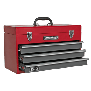 Sealey AP9243BB American PRO® Tool Chest 3 Drawer - Red/Grey - AP9243BB - Sealey Tools UK - Trade Counter Direct