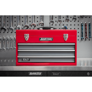 Sealey AP9243BB American PRO® Tool Chest 3 Drawer - Red/Grey - AP9243BB - Sealey Tools UK - Trade Counter Direct