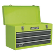 Sealey AP9243BBHV Tool Chest 3 Drawer Portable with Ball Bearing Slides - Hi - Vis Green/Grey - AP9243BBHV - Sealey Tools UK - Trade Counter Direct