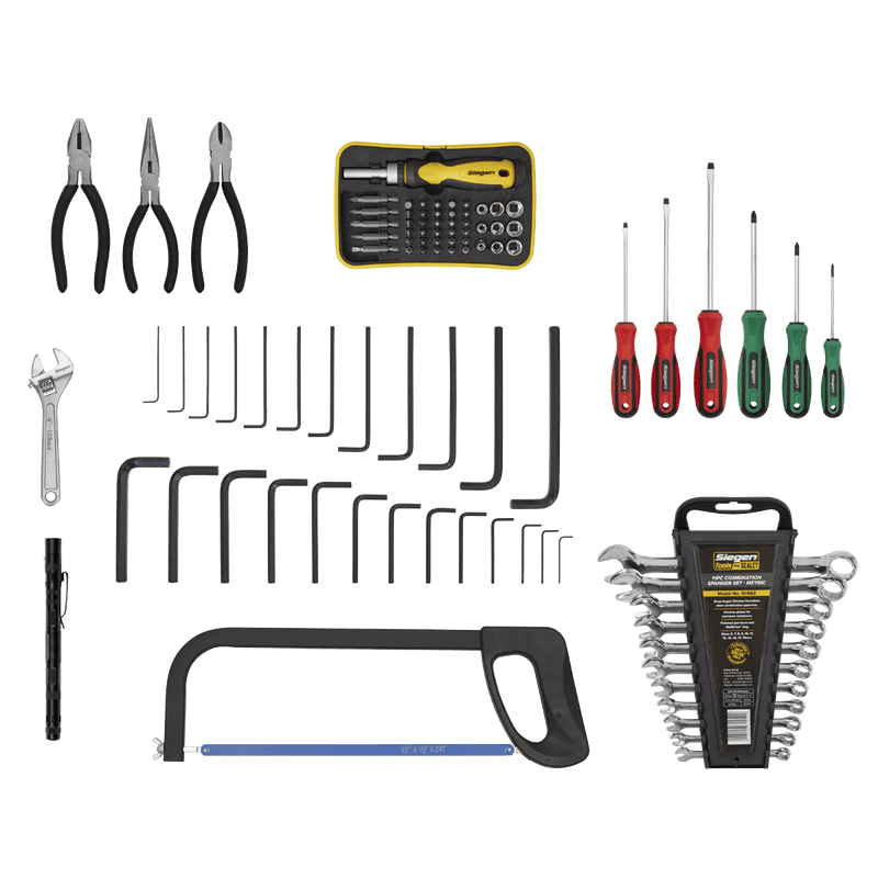 Sealey AP9243BBHVCOM American PRO® Tool Chest 3 Drawer with 93pc Tool Kit - AP9243BBHVCOM - Sealey Tools UK - Trade Counter Direct
