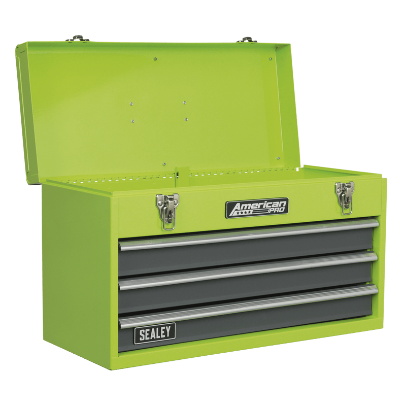 Sealey AP9243BBHVCOM American PRO® Tool Chest 3 Drawer with 93pc Tool Kit - AP9243BBHVCOM - Sealey Tools UK - Trade Counter Direct
