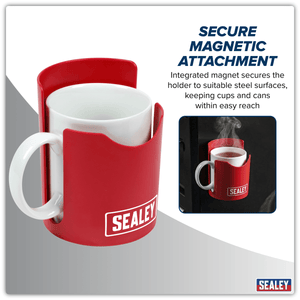 Sealey APCH Magnetic Cup/Can Holder - Red - APCH - Sealey Tools UK - Trade Counter Direct