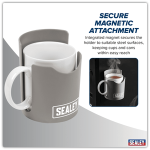 Sealey APCHG Magnetic Cup/Can Holder - Grey - APCHG - Sealey Tools UK - Trade Counter Direct