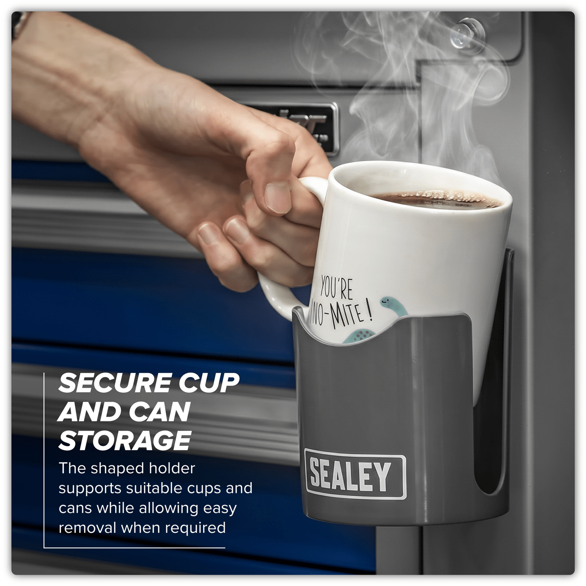 Sealey APCHG Magnetic Cup/Can Holder - Grey - APCHG - Sealey Tools UK - Trade Counter Direct