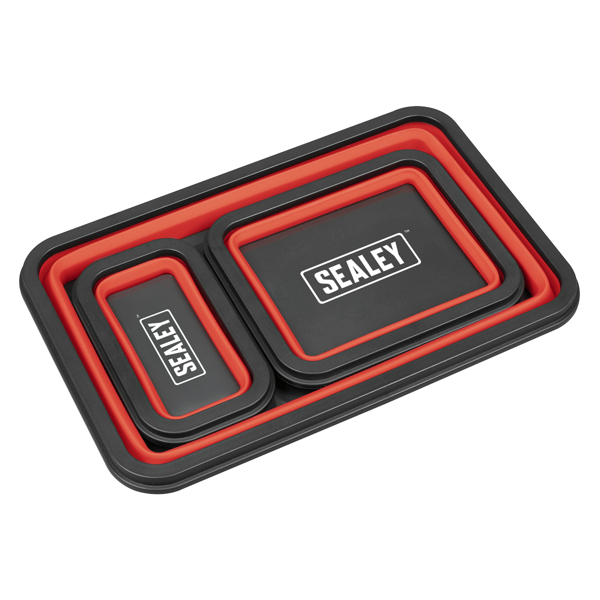 Sealey APCMTS Parts Tray Collapsible Magnetic - Set of 3 - APCMTS - Sealey Tools UK - Trade Counter Direct