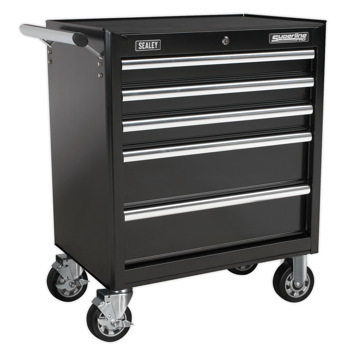 Sealey APCOMBOBBTK56 Superline PRO® Topchest & Rollcab Combination 10 Drawer with 148pc Tool Kit - Black - APCOMBOBBTK56 - Sealey Tools UK - Trade Counter Direct