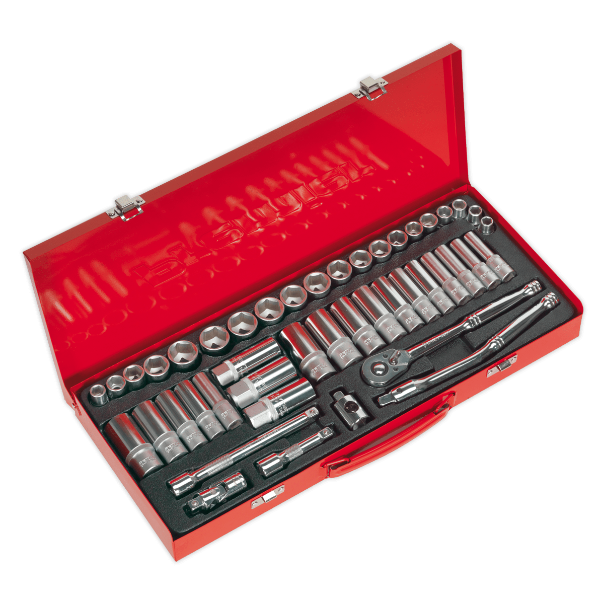 Sealey APCOMBOBBTK57 Superline PRO® Topchest & Rollcab Combination 15 Drawer with 148pc Tool Kit - Red - APCOMBOBBTK57 - Sealey Tools UK - Trade Counter Direct