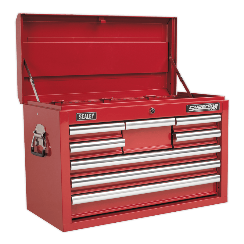 Sealey APCOMBOBBTK57 Superline PRO® Topchest & Rollcab Combination 15 Drawer with 148pc Tool Kit - Red - APCOMBOBBTK57 - Sealey Tools UK - Trade Counter Direct