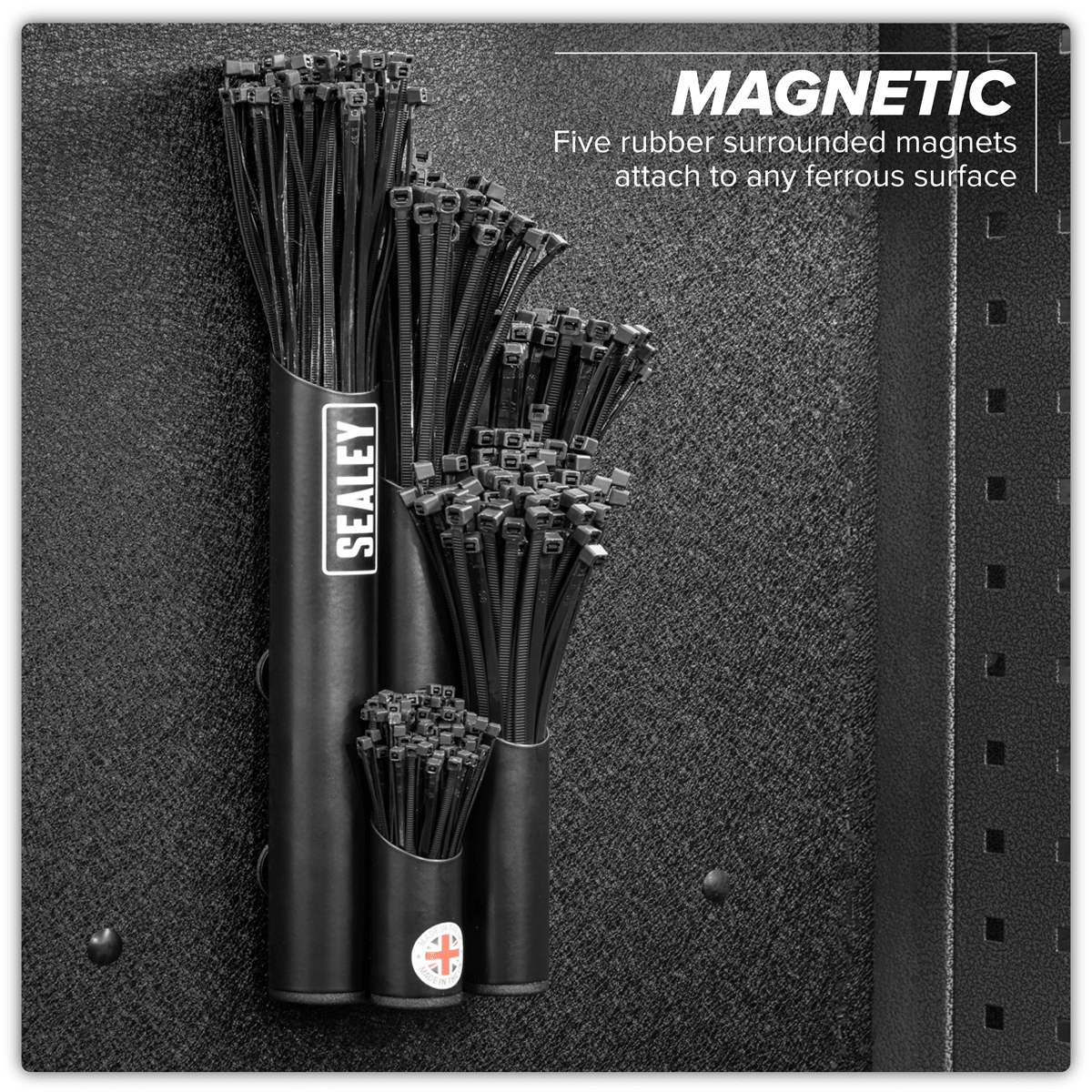 Sealey APCTHBXL Large Magnetic Cable Tie Holder - Black - APCTHBXL - Sealey Tools UK - Trade Counter Direct