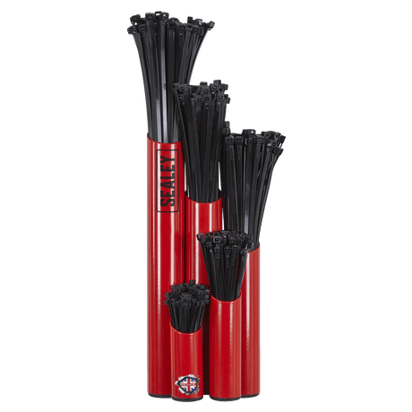 Sealey APCTHRXL Large Magnetic Cable Tie Holder with 500 Cable Ties - Red - APCTHRXL - Sealey Tools UK - Trade Counter Direct