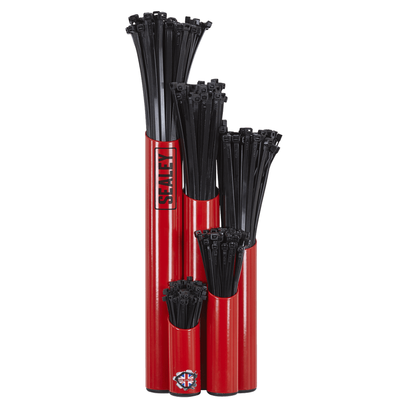 Sealey APCTHRXL Large Magnetic Cable Tie Holder with 500 Cable Ties - Red - APCTHRXL - Sealey Tools UK - Trade Counter Direct