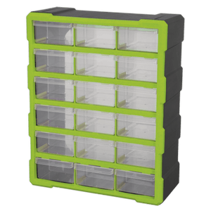 Sealey APDC18HV Cabinet Box 18 Drawer - Green/Black - APDC18HV - Sealey Tools UK - Trade Counter Direct