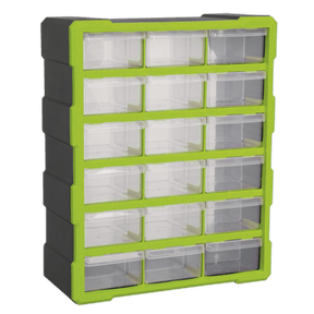 Sealey APDC18HV Cabinet Box 18 Drawer - Green/Black - APDC18HV - Sealey Tools UK - Trade Counter Direct