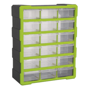 Sealey APDC18HV Cabinet Box 18 Drawer - Green/Black - APDC18HV - Sealey Tools UK - Trade Counter Direct