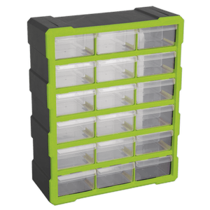 Sealey APDC18HV Cabinet Box 18 Drawer - Green/Black - APDC18HV - Sealey Tools UK - Trade Counter Direct