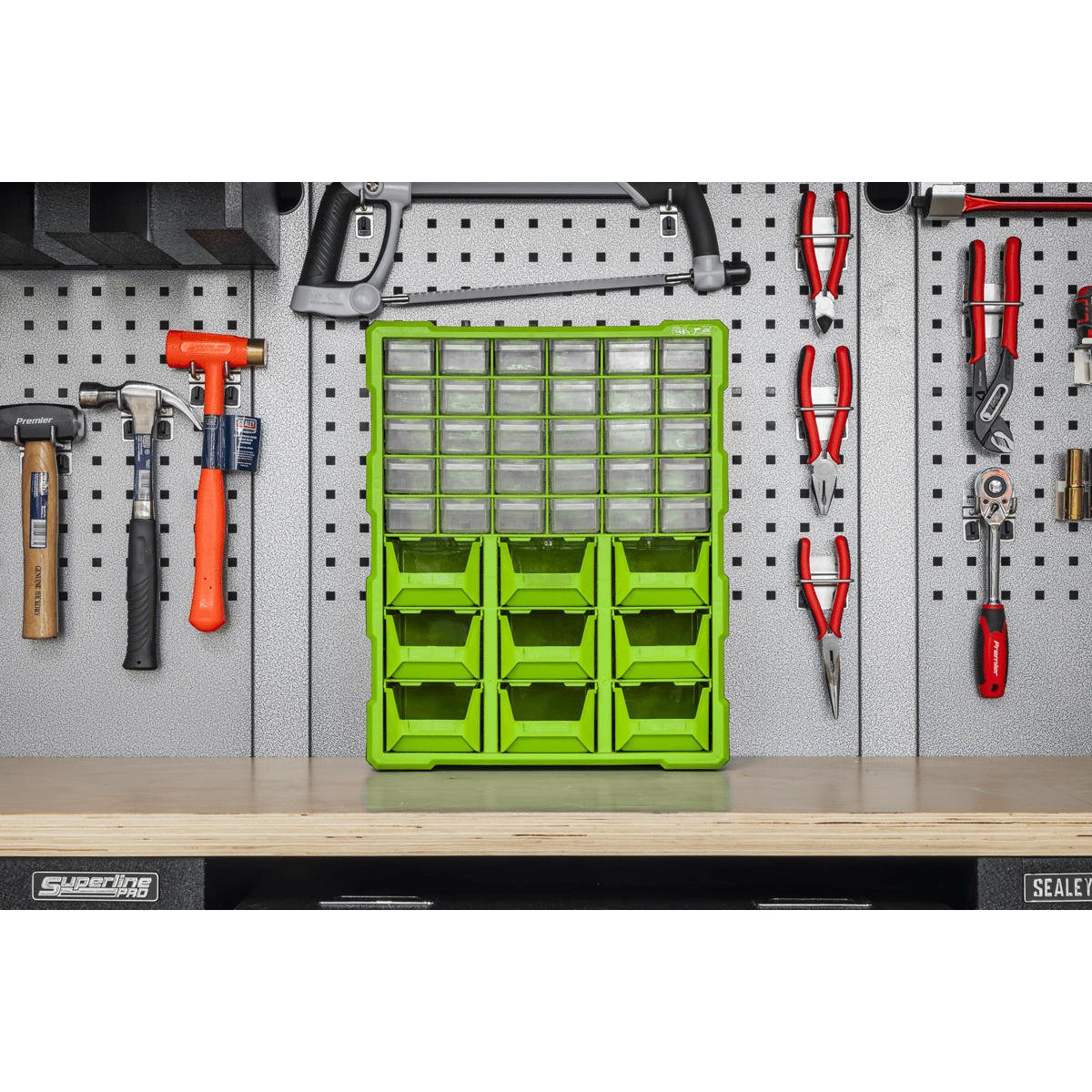 Sealey APDC39HV Cabinet Box 39 Drawer - Green/Black - APDC39HV - Sealey Tools UK - Trade Counter Direct