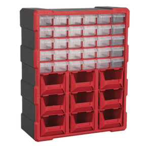Sealey APDC39R Cabinet Box 39 Drawer - Red/Black - APDC39R - Sealey Tools UK - Trade Counter Direct