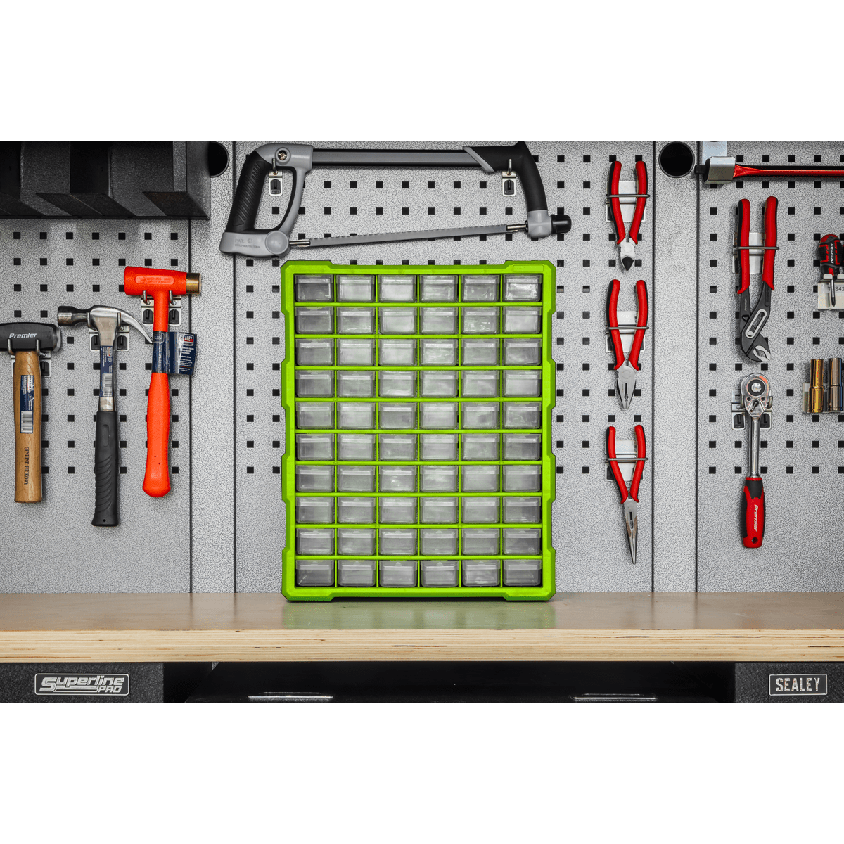 Sealey APDC60HV Cabinet Box 60 Drawer - Green/Black - APDC60HV - Sealey Tools UK - Trade Counter Direct