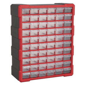 Sealey APDC60R Cabinet Box 60 Drawer - Red/Black - APDC60R - Sealey Tools UK - Trade Counter Direct