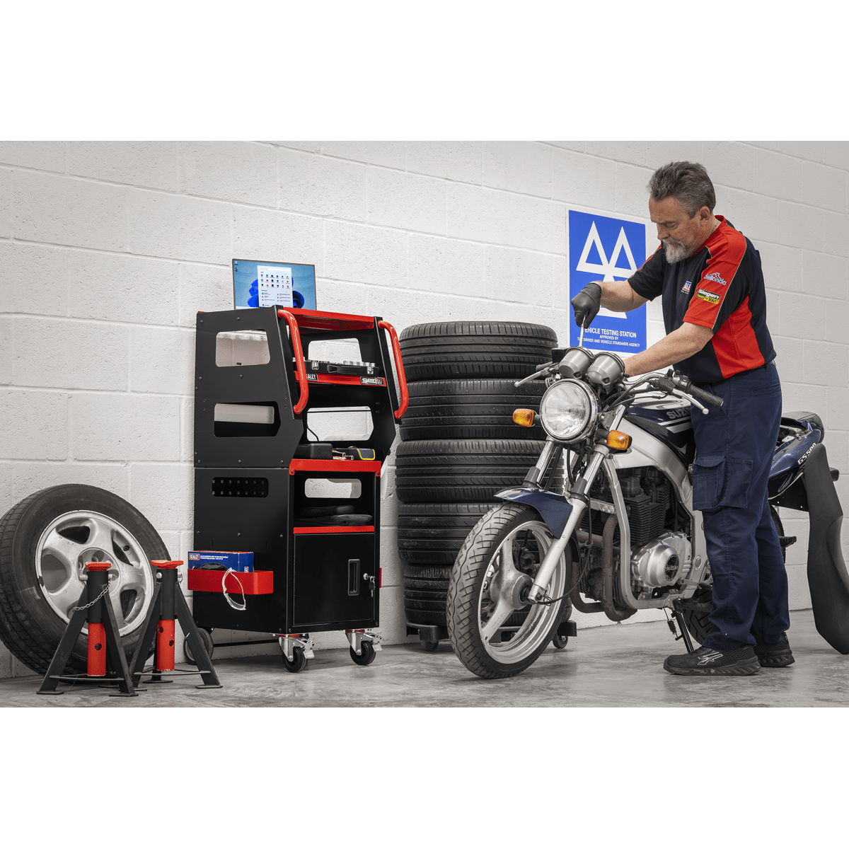 Sealey APDT435R Superline PRO® Diagnostics Trolley 4-Level - APDT435R - Sealey Tools UK - Trade Counter Direct