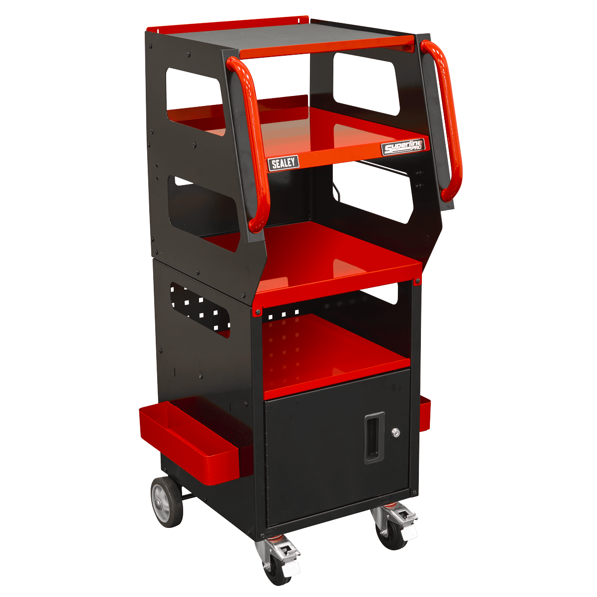Sealey APDT435R Superline PRO® Diagnostics Trolley 4-Level - APDT435R - Sealey Tools UK - Trade Counter Direct