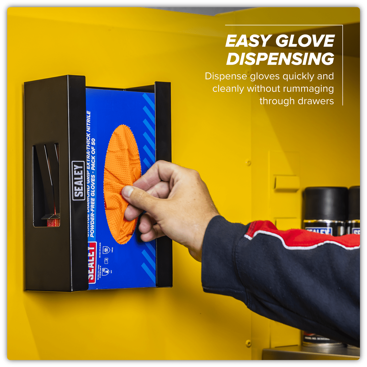 Sealey APGDB Magnetic Glove Dispenser - Black - APGDB - Sealey Tools UK - Trade Counter Direct