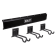 Sealey APHKIT11 Wall Mounting Storage Rail with Sports Equipment Hooks - APHKIT11 - Sealey Tools UK - Trade Counter Direct