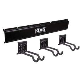 Sealey APHKIT11 Wall Mounting Storage Rail with Sports Equipment Hooks - APHKIT11 - Sealey Tools UK - Trade Counter Direct