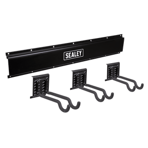 Sealey APHKIT11 Wall Mounting Storage Rail with Sports Equipment Hooks - APHKIT11 - Sealey Tools UK - Trade Counter Direct