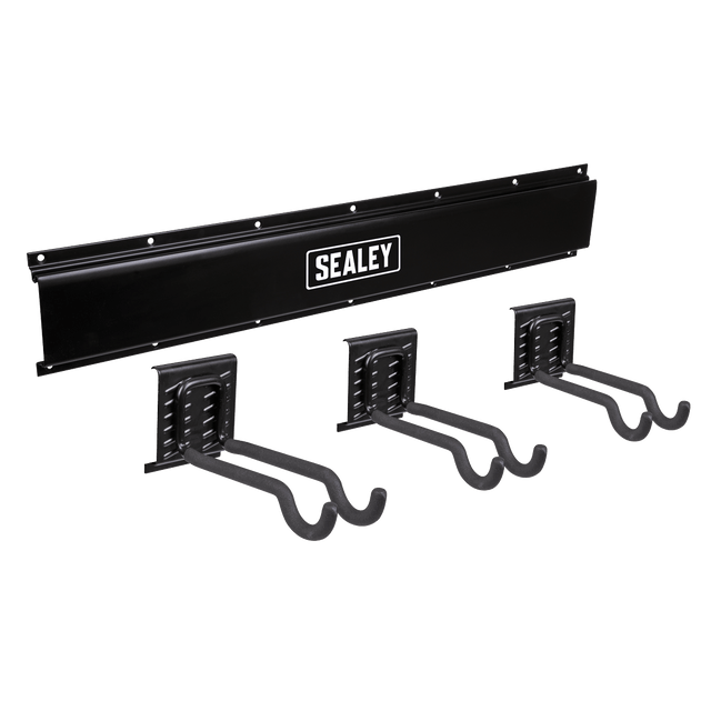 Sealey APHKIT11 Wall Mounting Storage Rail with Sports Equipment Hooks - APHKIT11 - Sealey Tools UK - Trade Counter Direct