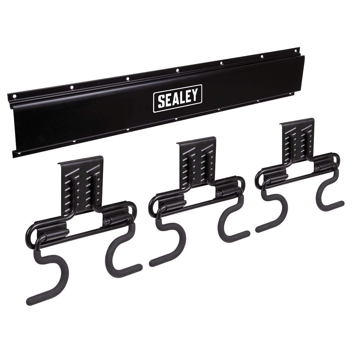 Sealey APHKIT4 Wall Mounting Storage Rail with 6 Hooks - APHKIT4 - Sealey Tools UK - Trade Counter Direct