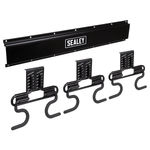 Sealey APHKIT4 Wall Mounting Storage Rail with 6 Hooks - APHKIT4 - Sealey Tools UK - Trade Counter Direct