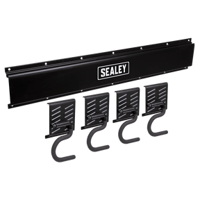 Sealey APHKIT5 Wall Mounting Storage Rail with 4 Hooks - APHKIT5 - Sealey Tools UK - Trade Counter Direct
