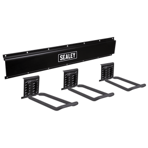 Sealey APHKIT7 Wall Mounting Storage Rail with 3 Closed End Hooks - APHKIT7 - Sealey Tools UK - Trade Counter Direct